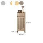 Meuble à chaussures d'entrée moderne et fin en bois beige