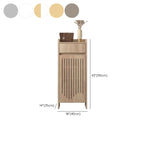 Meuble à chaussures d'entrée moderne et fin en bois beige