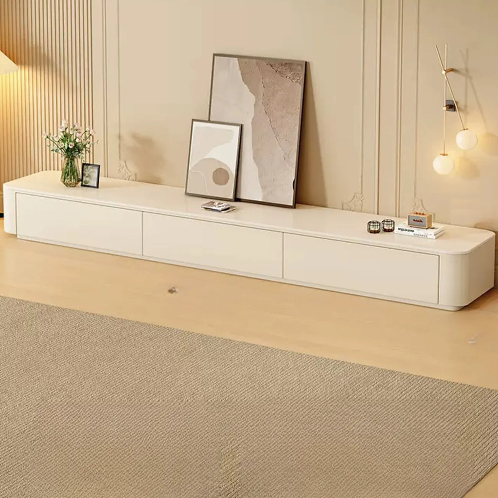 Meuble TV moderne en pierre avec tiroirs pour salon