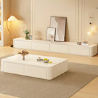 Meuble TV moderne en pierre avec tiroirs pour salon