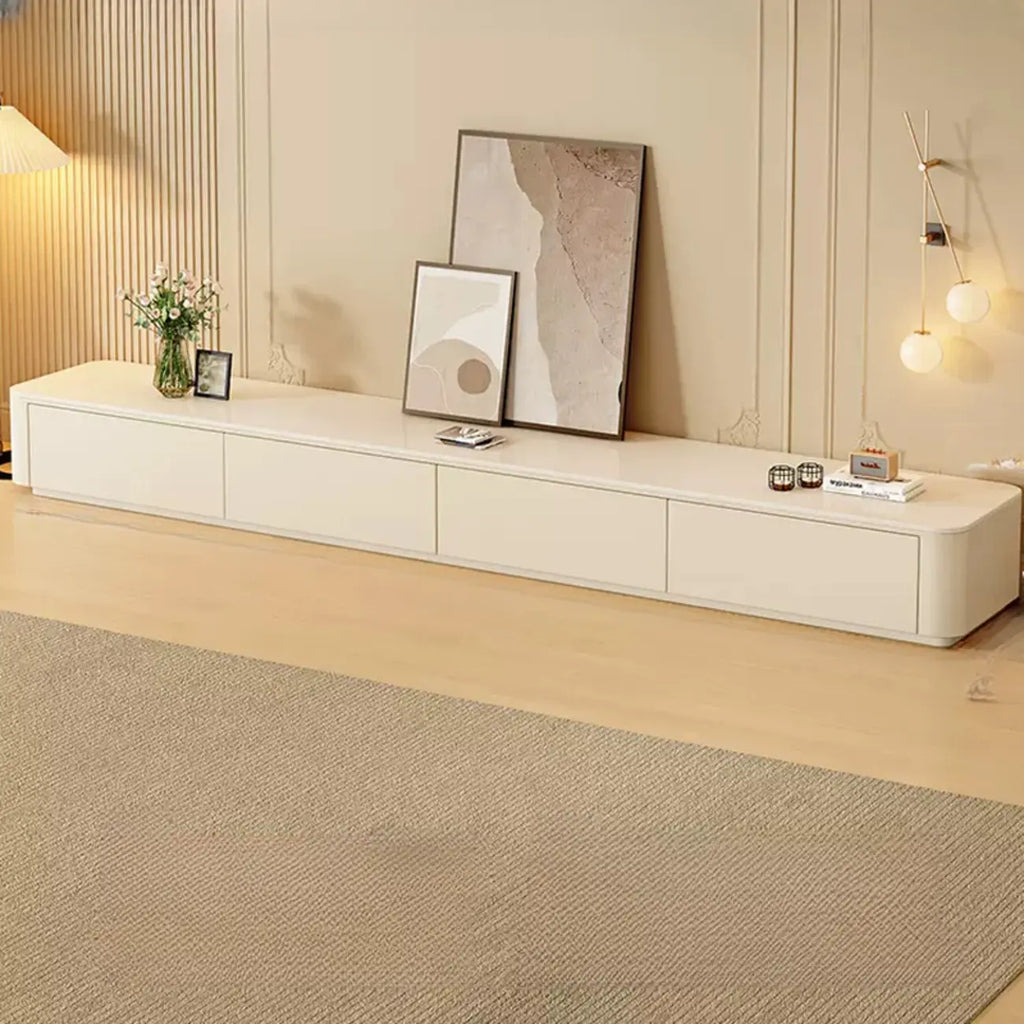 Meuble TV moderne en pierre avec tiroirs pour salon