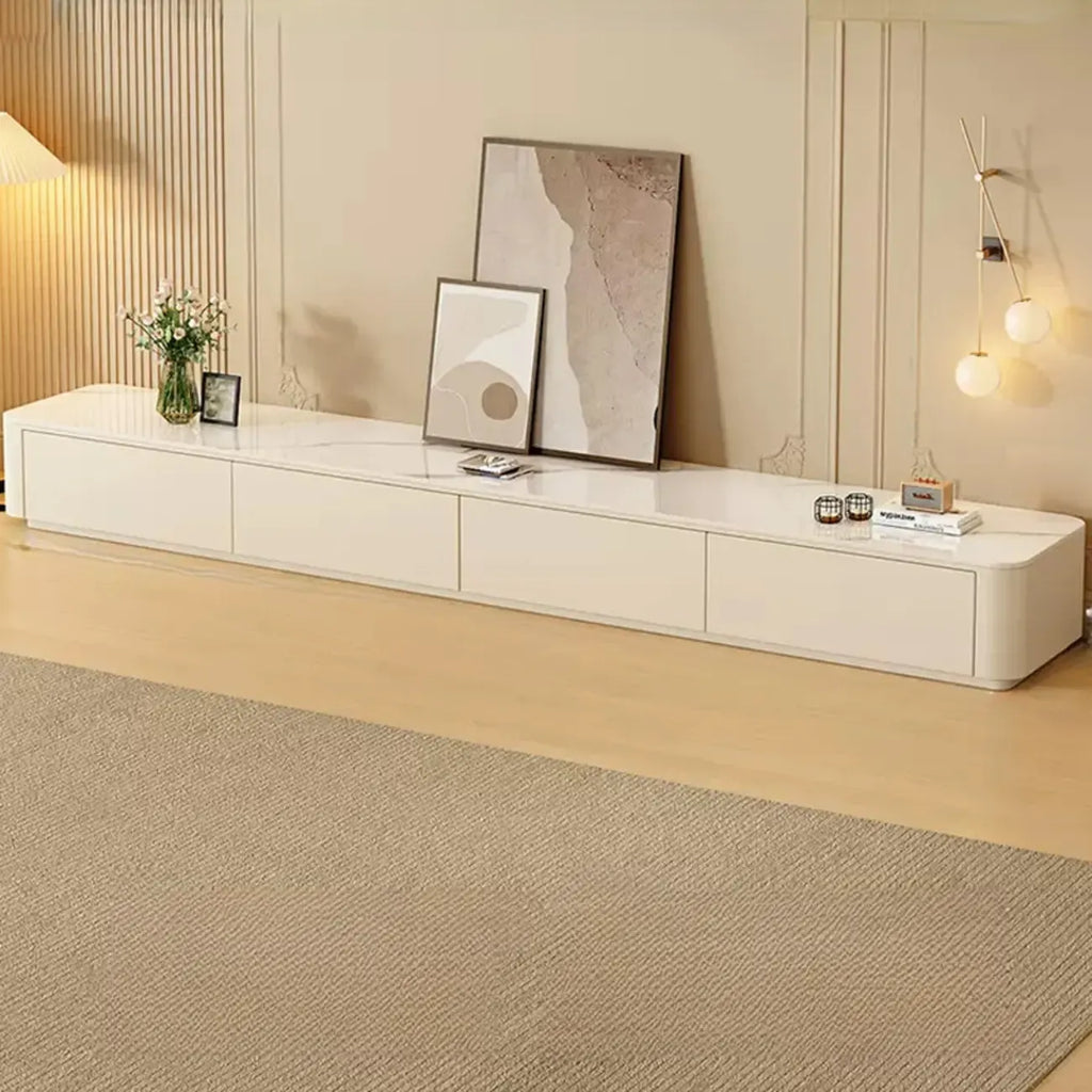 Meuble TV moderne en pierre avec tiroirs pour salon