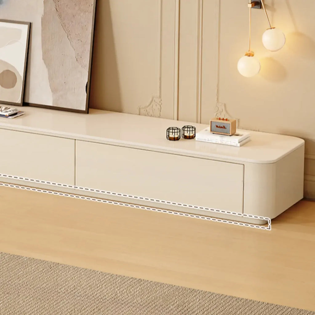 Meuble TV moderne en pierre avec tiroirs pour salon