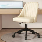 Chaise de bureau pivotante réglable beige moderne