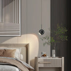 Suspension LED moderne à intensité variable en forme de globe pour chambre à coucher