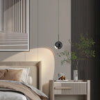 Suspension LED moderne à intensité variable en forme de globe pour chambre à coucher