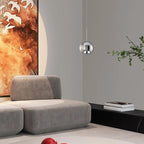 Suspension LED moderne à intensité variable en forme de globe pour chambre à coucher