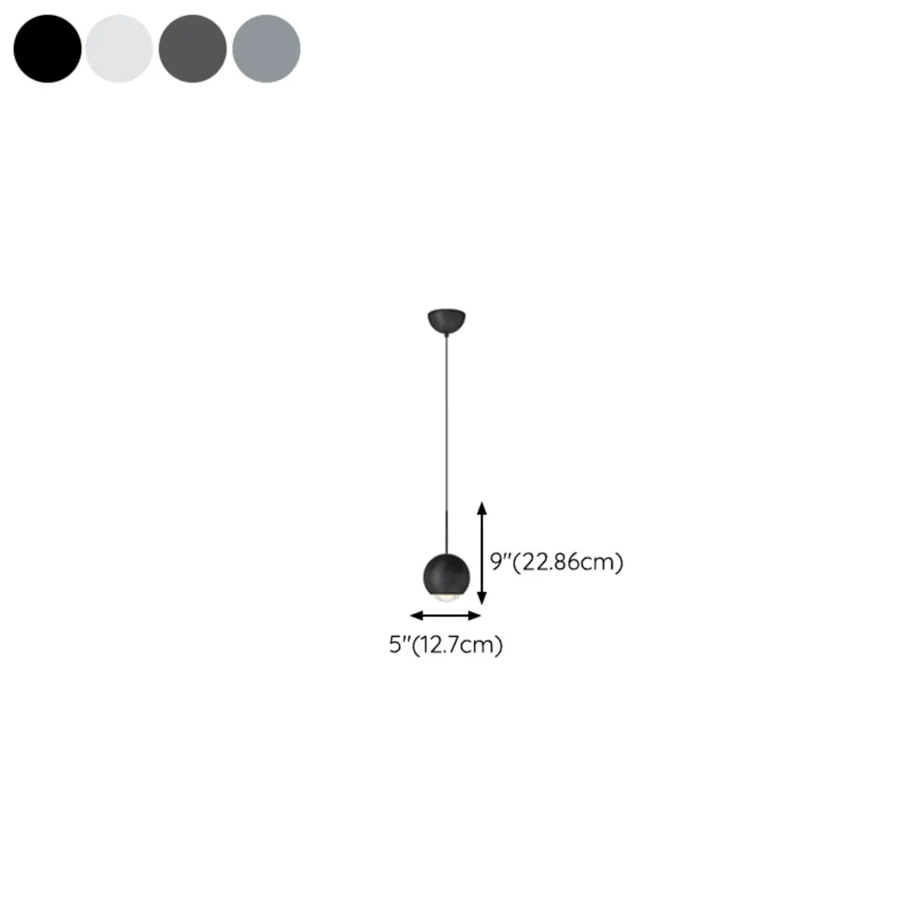 Suspension LED moderne à intensité variable en forme de globe pour chambre à coucher