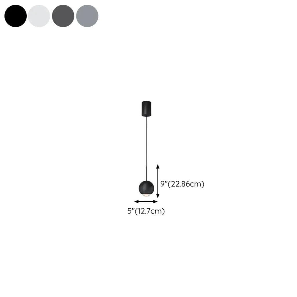 Suspension LED moderne à intensité variable en forme de globe pour chambre à coucher