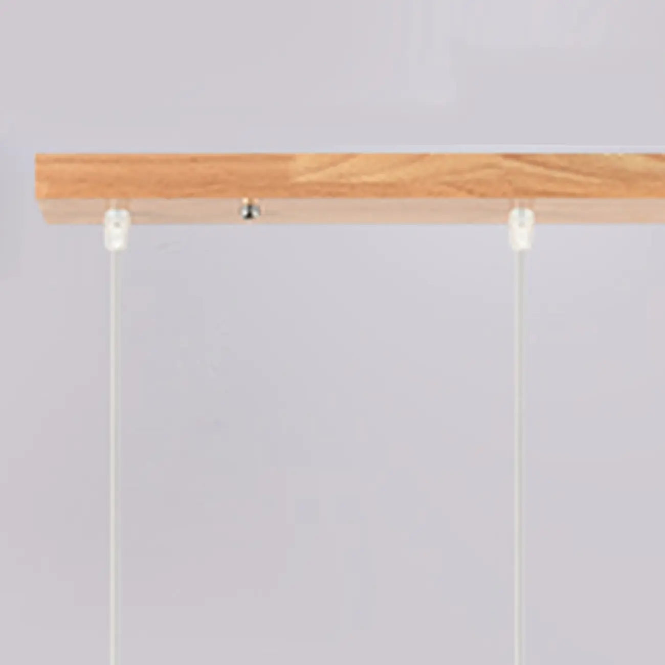 Suspension moderne à 3 lumières en verre et bois pour îlot de cuisine