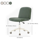 Fauteuil de bureau pivotant en cuir blanc simple