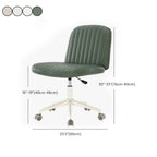 Fauteuil de bureau pivotant en cuir blanc simple