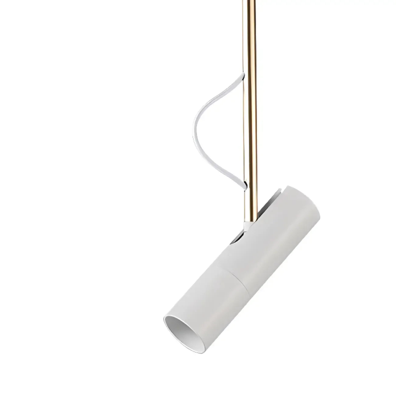 Suspension cylindrique réglable en métal noir