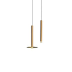 Suspension LED géométrique moderne en métal doré et acrylique