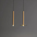 Suspension LED géométrique moderne en métal doré et acrylique