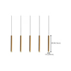 Suspension LED géométrique moderne en métal doré et acrylique