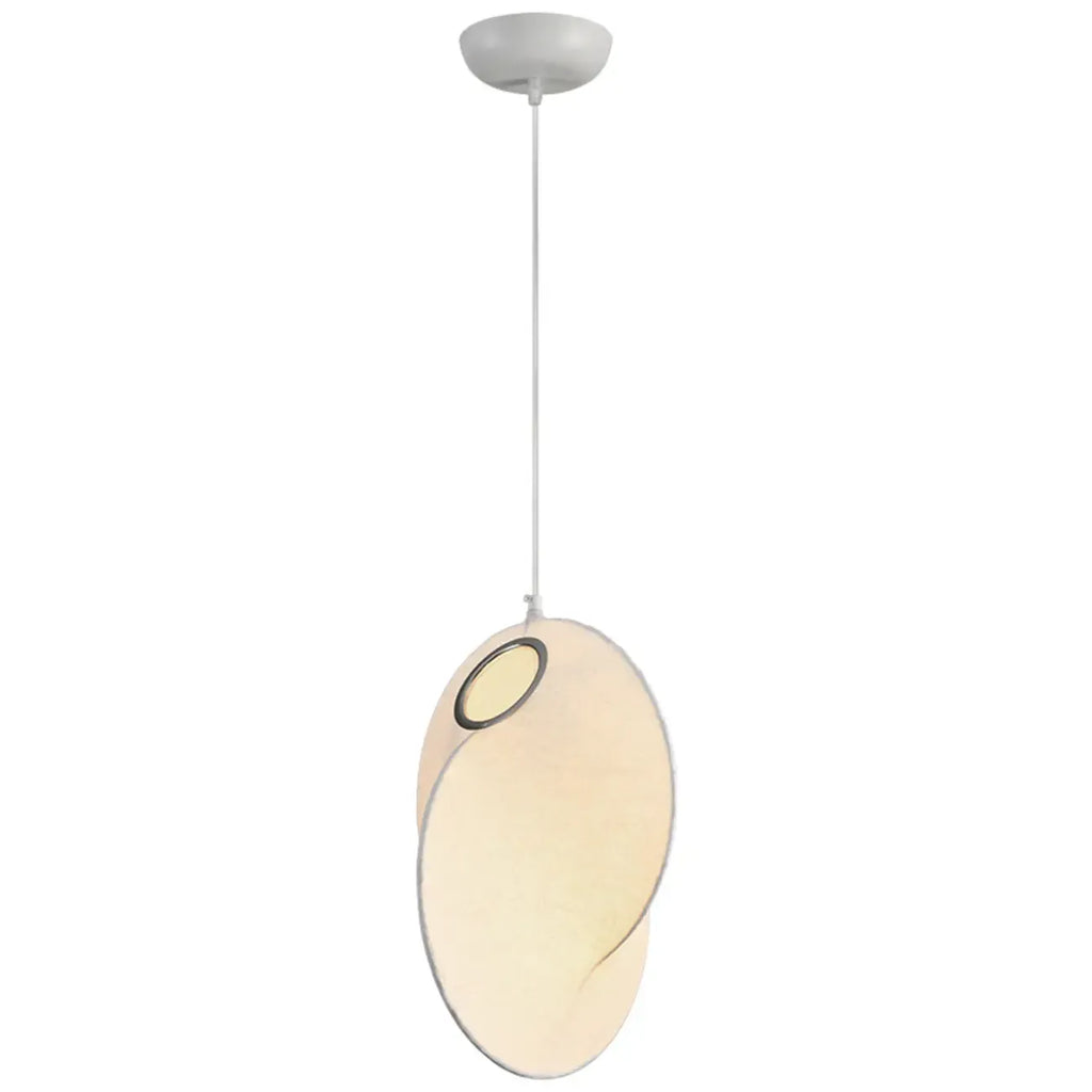 Suspension moderne en tissu blanc réglable pour salon