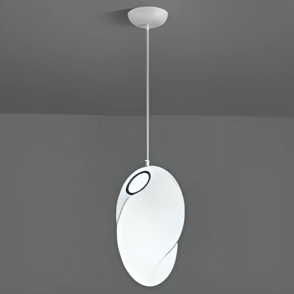 Suspension moderne en tissu blanc réglable pour salon
