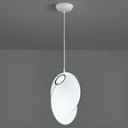 Suspension moderne en tissu blanc réglable pour salon