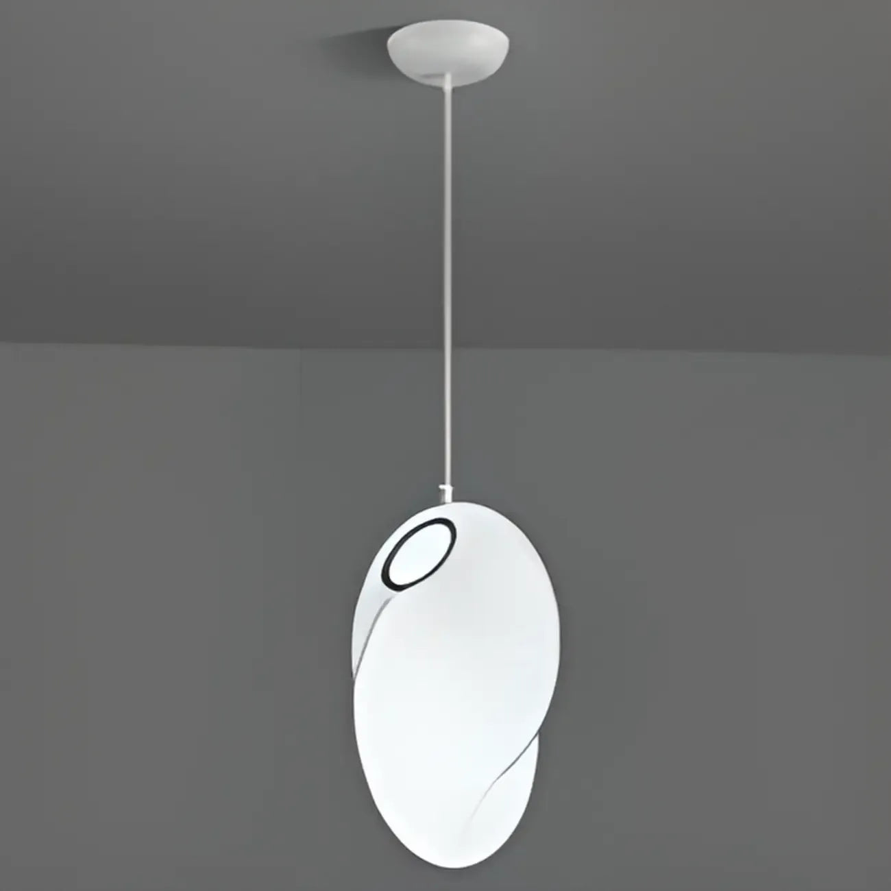Suspension moderne en tissu blanc réglable pour salon
