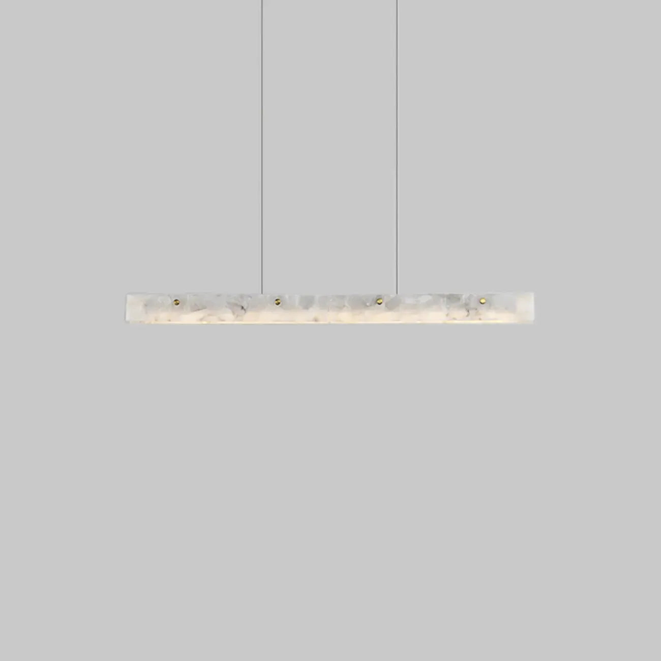 Luminaire suspendu rectangulaire réglable en marbre pour îlot de cuisine