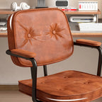 Chaise de bureau ergonomique rembourrée à boutons réglables