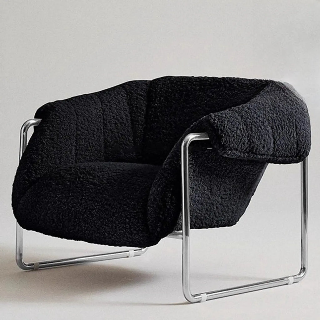 Fauteuil d'appoint Sherpa moderne et simple avec accoudoirs