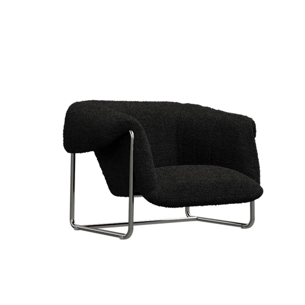 Fauteuil d'appoint Sherpa moderne et simple avec accoudoirs