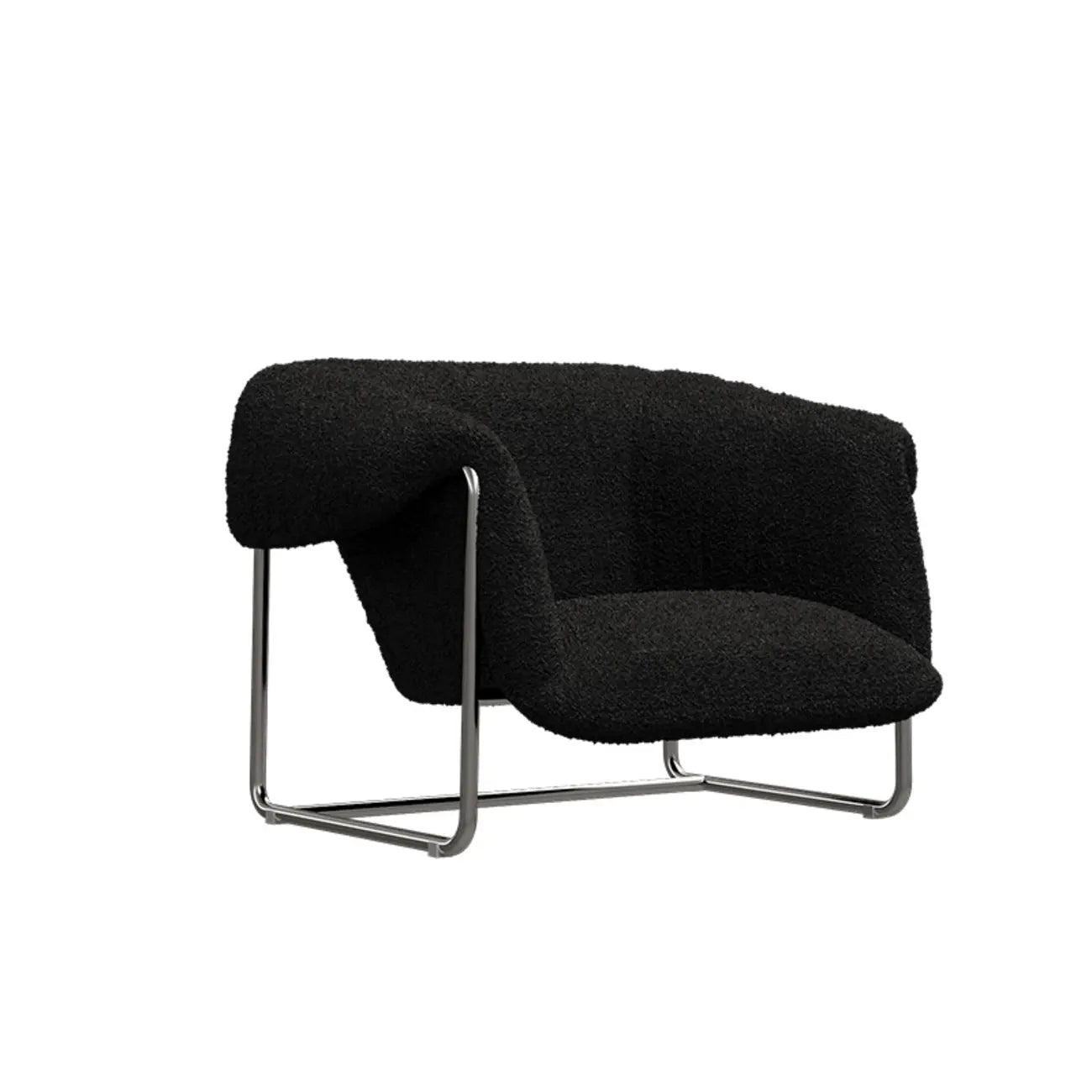 Fauteuil d'appoint Sherpa moderne et simple avec accoudoirs