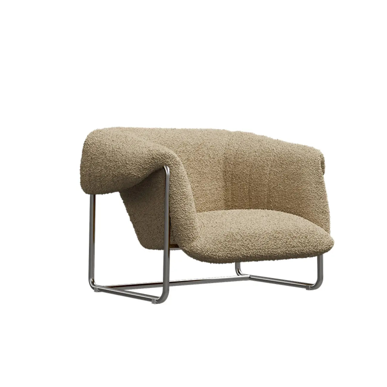 Fauteuil d'appoint Sherpa moderne et simple avec accoudoirs