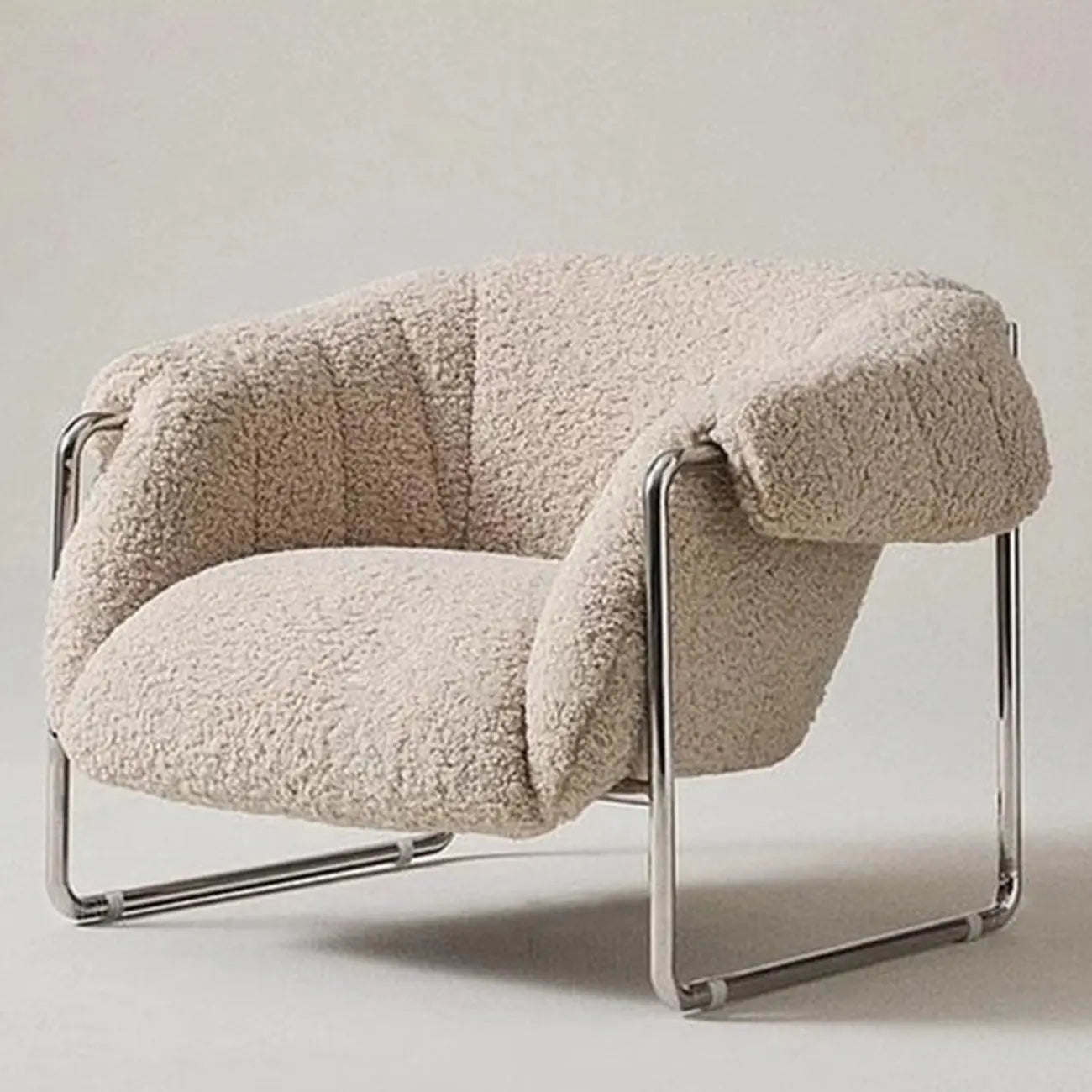 Fauteuil d'appoint Sherpa moderne et simple avec accoudoirs