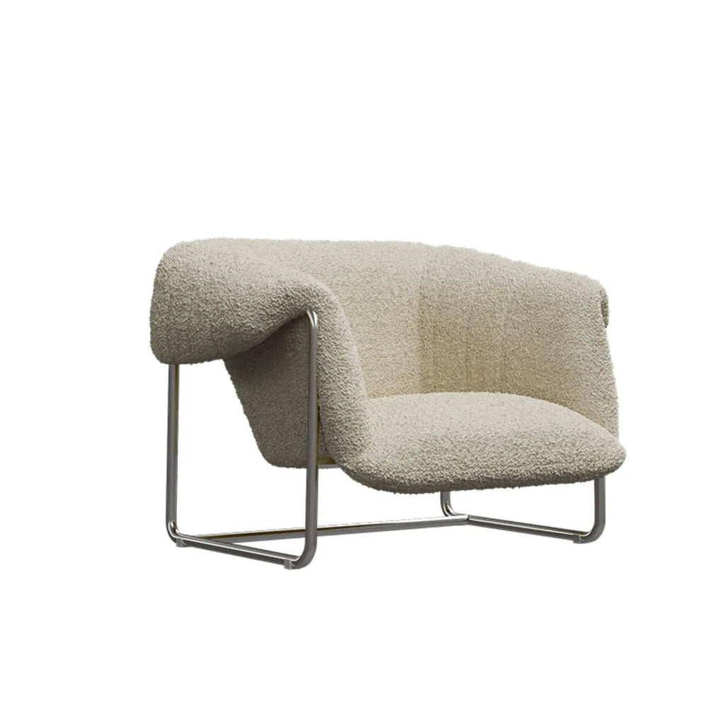 Fauteuil d'appoint Sherpa moderne et simple avec accoudoirs