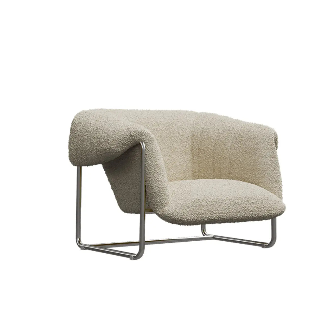 Fauteuil d'appoint Sherpa moderne et simple avec accoudoirs