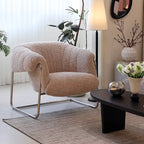 Fauteuil d'appoint Sherpa moderne et simple avec accoudoirs