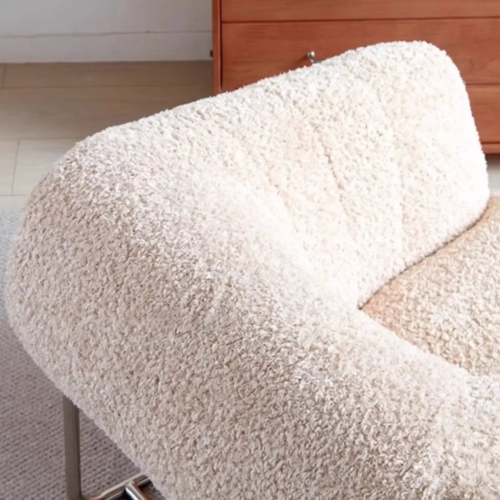 Fauteuil d'appoint Sherpa moderne et simple avec accoudoirs