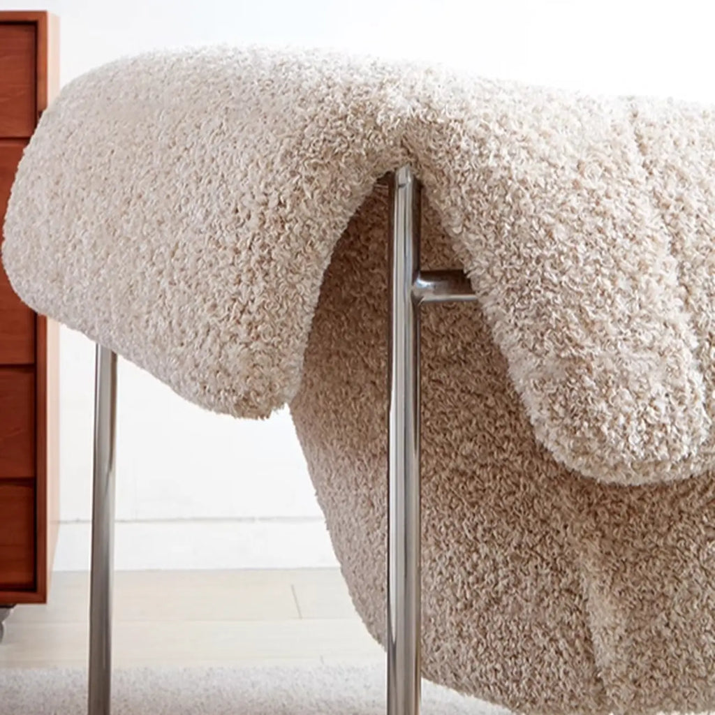 Fauteuil d'appoint Sherpa moderne et simple avec accoudoirs