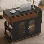 Table d'appoint pliante à plusieurs niveaux avec roulettes