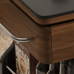 Table d'appoint pliante à plusieurs niveaux avec roulettes