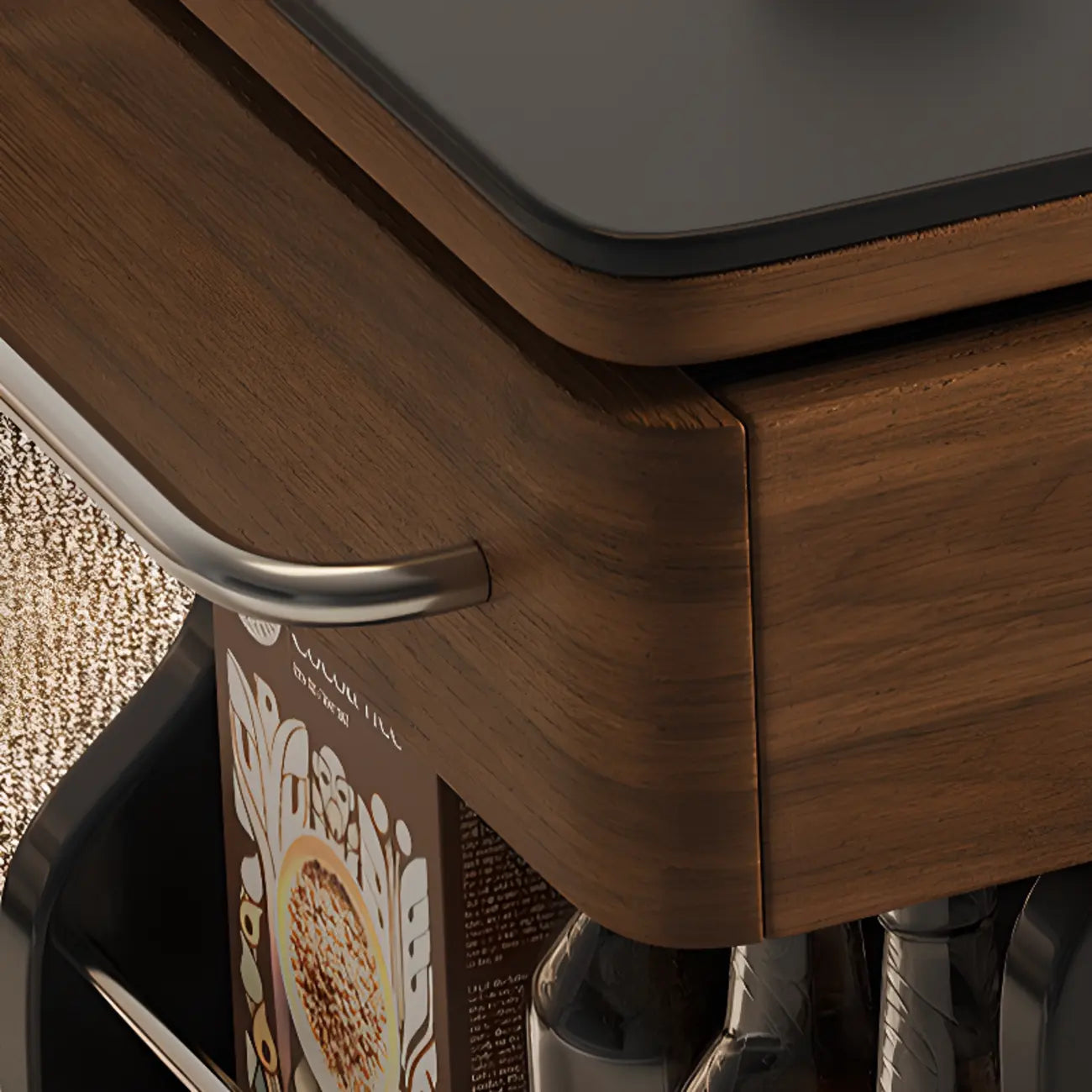 Table d'appoint pliante à plusieurs niveaux avec roulettes