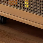 Table basse multifonctionnelle moderne en bois avec roulettes