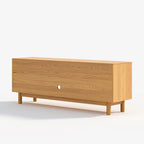 Meuble TV style années 50 en bois naturel avec rangement