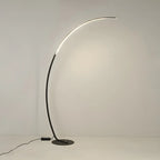 Lampadaire LED linéaire élégant en métal et gel de silice