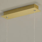 Suspension moderne réglable en verre transparent avec LED