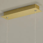 Suspension moderne réglable en verre transparent avec LED