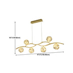 Suspension moderne réglable en verre transparent avec LED