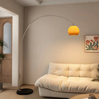 Lampadaire en acier arqué avec dôme en verre de style nordique