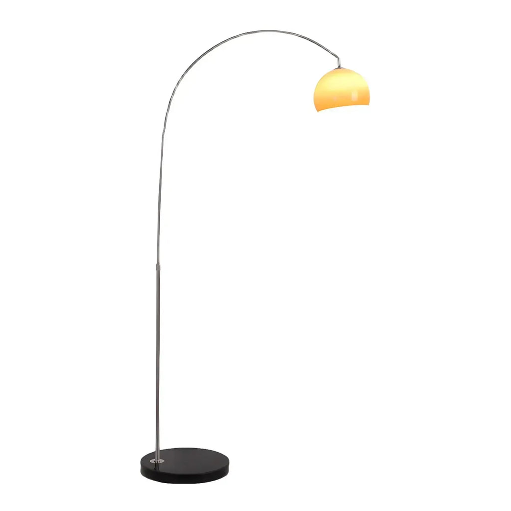 Lampadaire en acier arqué avec dôme en verre de style nordique