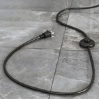 Lampadaire en acier arqué avec dôme en verre de style nordique