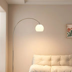 Lampadaire en acier arqué avec dôme en verre de style nordique