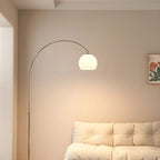 Lampadaire en acier arqué avec dôme en verre de style nordique